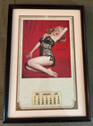 Beautiful Marilyn Monroe Calendar 1954 Vintage Pinup Lure Of Lace Framed 