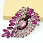 Large Purple Crystal Rhinestone Brooches Pins For Bridal Woman s Jewelry Gift