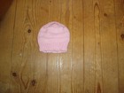 New Hand Knitted Baby Hat In White  Pink  Lemon  Cream  Mint Or Blue Newborn 