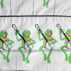 Vtg Martex Kermit The Frog Playing Banjo Queen Sheet Set Flat   Fitted Muppets
