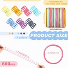 600 Pcs 10 Inch Potholder Loom Loop Bulk Weaving Loop Craft Kit Colorful Flex   