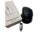 Wireless Mouse Model D-09  ca57bn  Scroll Wheel Black With Usb Receiver New