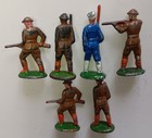 Barclay 1930s Early  rare Lead Toy Soldiers 6pc-lot Second Series Manoil