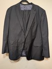 J  Press Custom Tailored Made In Usa 3 Button Suit Wool Black Size 48 Lng  read 