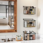 Cabinet Hanging Metal Wire Basket rustic Farmhouse Decor  Storage Organization