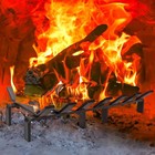 17    Fireplace Grates Wood Stove Grate Rack Stove Burning Rack Heavy Duty Soli   