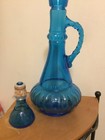 Vintage 1973 Mcm I Dream Of Jeannie Blue Glass Jim Beam Decanter Genie Bottle 