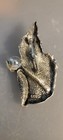 Vintage Jj Jonette Pewter Tone Wizard Sorcerer W  Crystal Ball Magic Brooch Pin