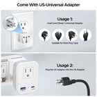 2-pk Uk Plug Travel Adapter With 2usb power Plug Charger  To United Kingdom
