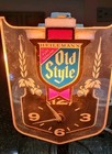 Vintage Lighted Old Style Beer Sign Clock Cash Register Bar Topper 