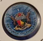 Colorized Fletcher Class Destroyer    I Shilling   Republic Of  Zimbabwe    23mm