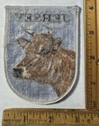 Vintage Jersey Cattle Dairy Cow Iron On Patch Animal Barn Livestock Voyager