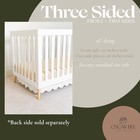 White Scalloped Crib Skirt Ruffle  front sides  Adjustable Linen Cotton Blend   