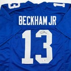 Autographed signed Odell Beckham Jr  New York Blue Jersey Beckett Bas Coa