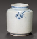 A Very Fine Korean B w Porcelain Small Milk Bottle-19th C 