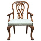 Ten Vintage Karges Chippendale Carved Mahogany Shield Back Dining Chairs C1950