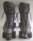 Vtg Riedell Red Wing Roller Skates Black  Leather  Size 10  Great Condition