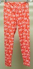 Nwt Fabulegs Medium  size 6-10  Ho Ho Ho Christmas Leggings Santa Red White