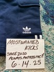 Nwt Adidas 3 Stripes Cargo Night Indigo Sweat Shorts Men   s Sz L Free Ship  