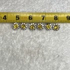 Vintage Original Rhinestone Round Floral Sewing Buttons Lot 13  Mixed Colors