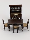 Fancy Vintage Lundby Dollhouse Furniture Rococo Dining Room Set