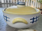 Louisville Stoneware Covered Casserole Yellow Blue
