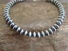 Sterling Silver Navajo Pearl Saucer Bead Bracelet By Jake