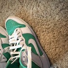 Nike Men   s Green white Colorblock Low Top Lace-up Athletic Sneakers