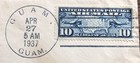 1937 First Flight Cover  Guam To Manila Philippines  Scott C7 Air Mail