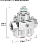 12-803 Adjustable Fuel Pressure Regulator With Gauge  Compatible 