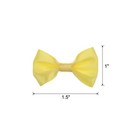 100pcs Yellow Bow Ties 1 5 x1  Mini Bowknot For Crafting Satin Bows Bulk