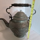 14  Antique Large Copper Silvered Teapot Kettle Persian  Mdl  East  Islamic Arab