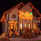 37  Happy Thanksgiving Halloween Outdoor Light Decor Fall Neon