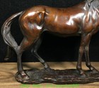 9 8  Old Chinese Bronze Feng Shui12 Zodiac Year Animal Horse Statue Sculpture