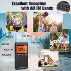 Emergency Pocket Radio Am Fm Noaa Weather Band Radio W  Auto-search Receiver Lcd