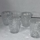 Vintage 10 Piece Clear Diamond Cut Shot Glass Set 2 5 Inch
