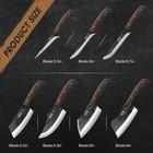 Hoshanho 9pcs Hand Forged Butcher Set With Storage   Magnetic Knife Block Holder