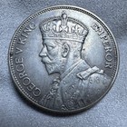 1933 New Zealand One Florin Kiwi Bird Silver Soft Toned Unc