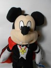 Disney 14  Mickey Mouse Dracula Monster Halloween Plush Stuffed Doll Toy Vampire