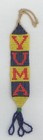 Awesome 1930 s Bead Bookmark Or Fob - Yuma Az- Double Sided - Native American 