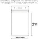 6 Pack Extra Thick Id Card Name Badge Holder Heavy Duty Waterproof Clear Plastic
