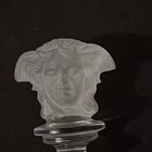 Rosenthal Versace Medusa Frosted Crystal Bottle Stopper Topper