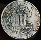 1854 Three Cent Silver Piece Trime 3cs Type 2 Ungraded Detail Us Coin Cc26674