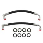 2pcs For John Deere Aw29374 Tractor Loader 5800psi Hydraulic Hose W 90   Fittings