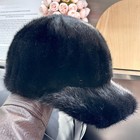 Women s Real Mink Fur Hat Peaked Baseball Cap Princess Hat Knight Cap Headgear