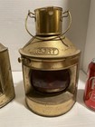 Vintage 2 Brass Port starboard Nav  Side Lamps Lantern Tea Light Candle Holder