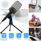 Pro Condenser Microphone W  Tripod Stand Podcast Gaming Pc Studio Microphone