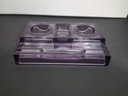 Antique Art Deco Sengbusch Inkwell Ink Pen Stand Glass Desk Purple Paperweight
