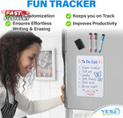 Yes4quality Magnetic Dry Erase White Board Sheet For Fridge 12x8 In  With Stain