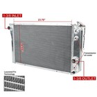 Aluminum 3-row Racing Radiator For S-10 Blazer V8 Conversion Corvette 1982-2002